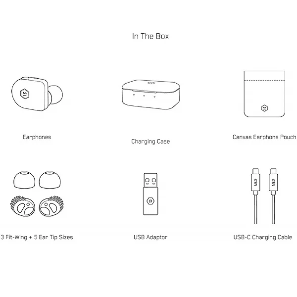 Master & Dynamic MW07 PLUS True Wireless Bluetooth Noise-Cancelling In-Ear Earphone with Mic - White Marble
