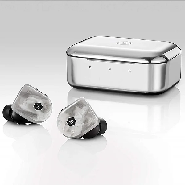 Master & Dynamic MW07 PLUS True Wireless Bluetooth Noise-Cancelling In-Ear Earphone with Mic - White Marble