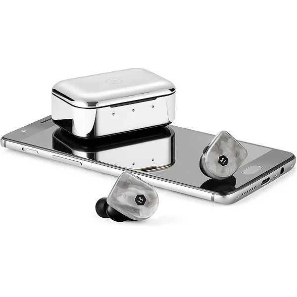 Master & Dynamic MW07 PLUS True Wireless Bluetooth Noise-Cancelling In-Ear Earphone with Mic - White Marble