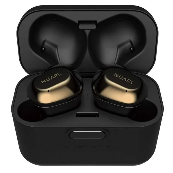 Nuarl NT01A True Wireless Bluetooth In-Ear Earphone with Mic - Black Gold