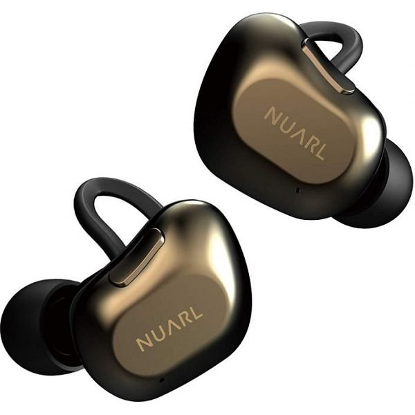 Nuarl NT01A True Wireless Bluetooth In-Ear Earphone with Mic - Black Gold Nuarl NT01A True Wireless Bluetooth In-Ear Earphone with Mic - Black Gold