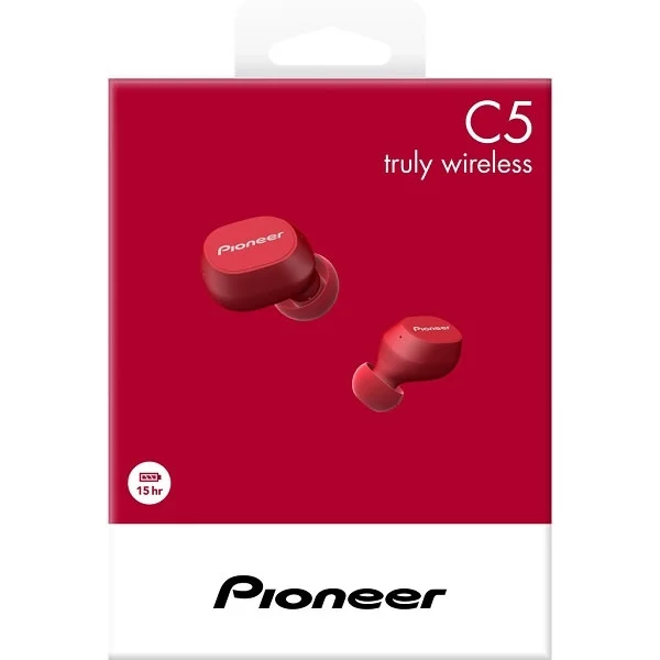 Pioneer SE-C5TW True Wireless Bluetooth In-Ear Earphone with Mic - Red