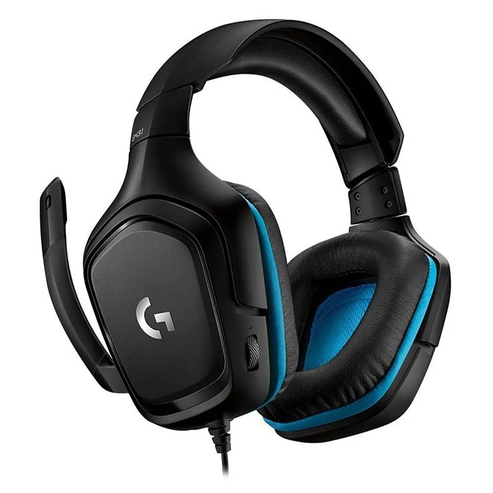 Logitech G431 Over-Ear Gaming Headset with Mic