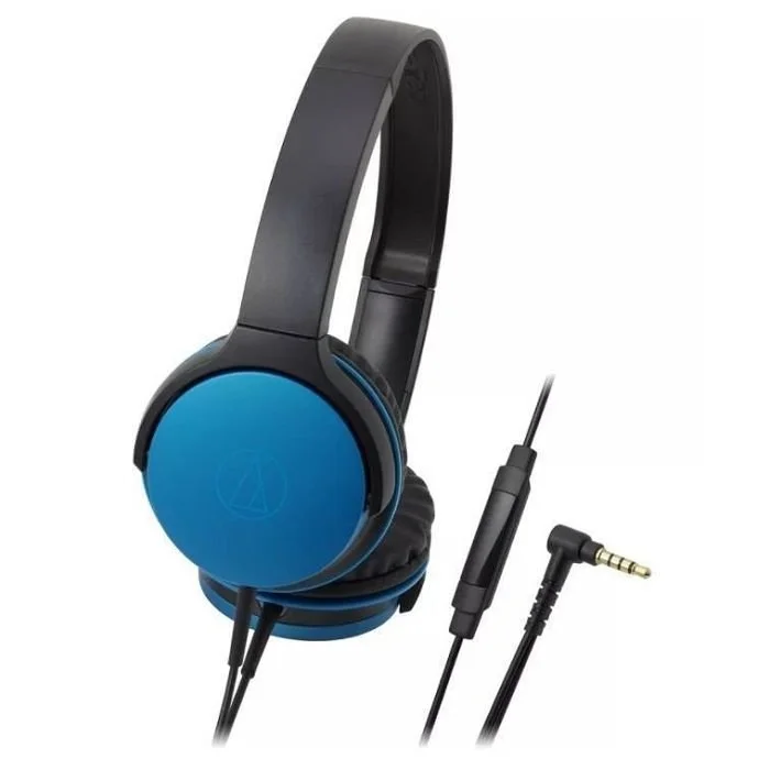 Audio-Technica ATH-AR1iS On-Ear Headphone with Mic - Blue