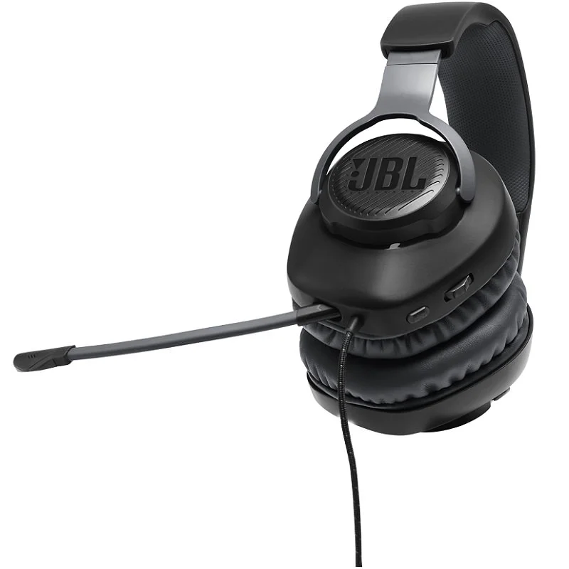 JBL Quantum 100 Multi-Platform Over-Ear Gaming Headset with Mic - Black
