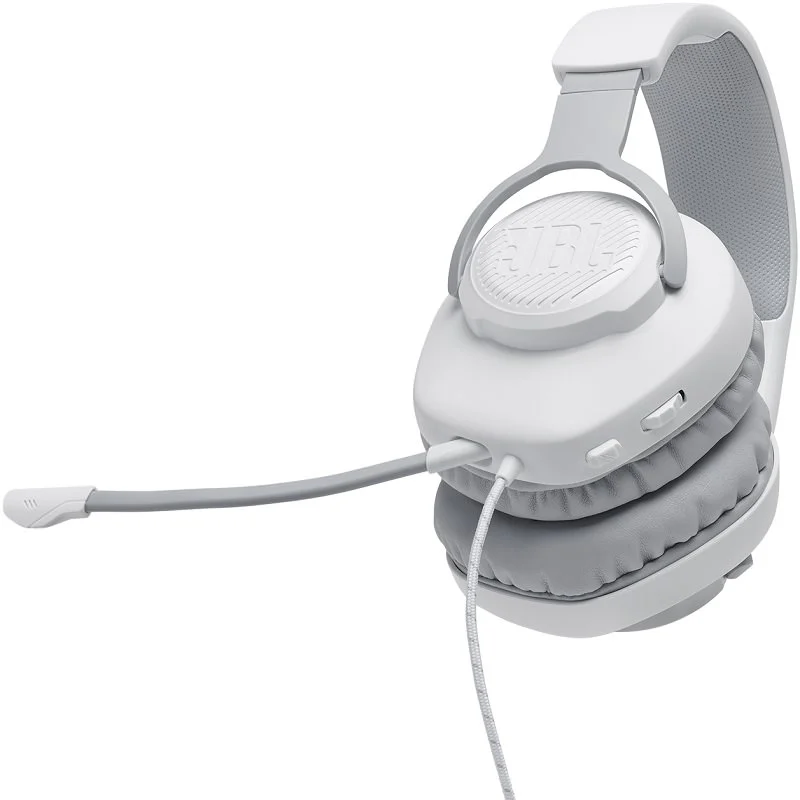 JBL Quantum 100 Multi-Platform Over-Ear Gaming Headset with Mic - White