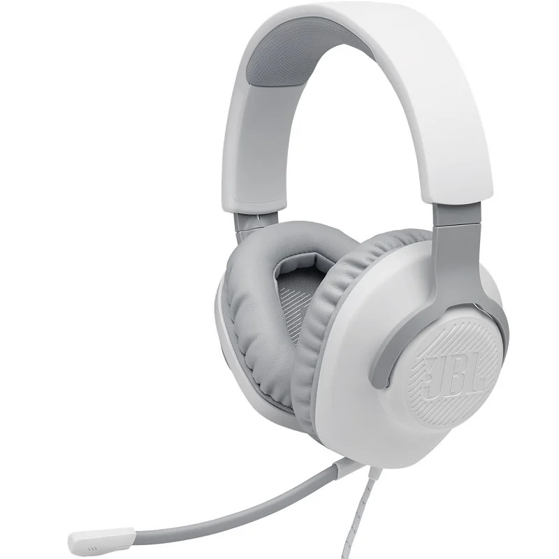 JBL Quantum 100 Multi-Platform Over-Ear Gaming Headset with Mic - White