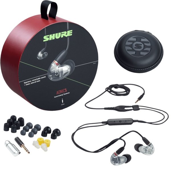 Shure AONIC 5 3-Driver In-Ear Earphone with Mic - Clear Shure AONIC 5 3-Driver In-Ear Earphone with Mic - Clear