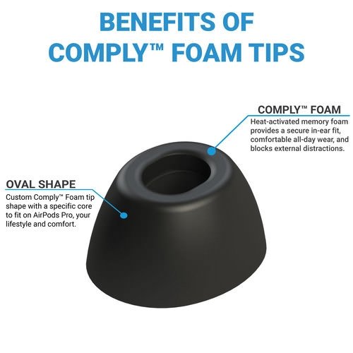 Comply Foam Tips 2.0 for Apple AirPods Pro (1st & 2nd Gen)