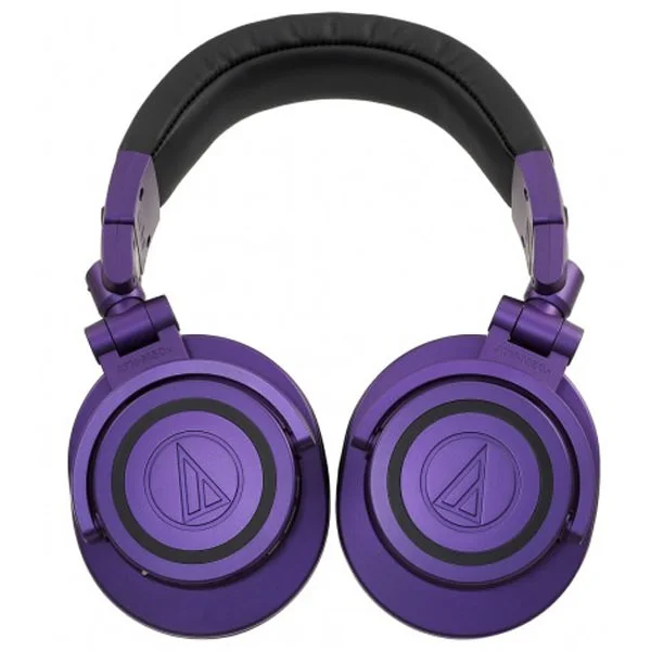 Audio-Technica ATH-M50xBT PB Wired/Wireless Bluetooth Over-Ear Headphone with Mic - Purple/Black [Limited Edition]