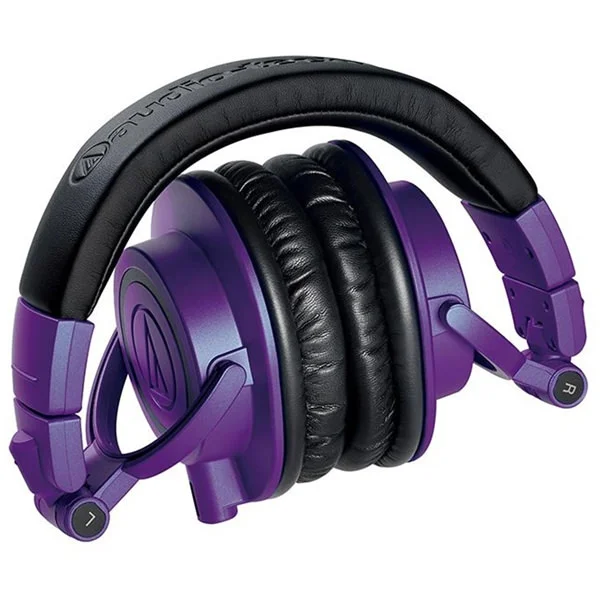 Audio-Technica ATH-M50xBT PB Wired/Wireless Bluetooth Over-Ear Headphone with Mic - Purple/Black [Limited Edition]