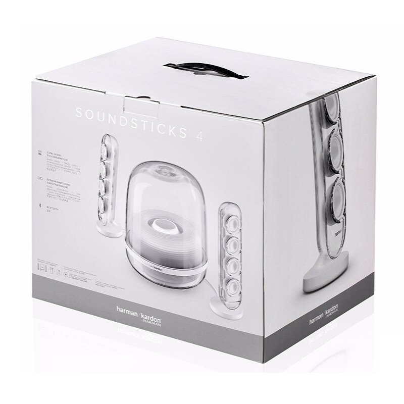 Harman Kardon SoundSticks 4 Wireless 2.1 Speakers (Clear)