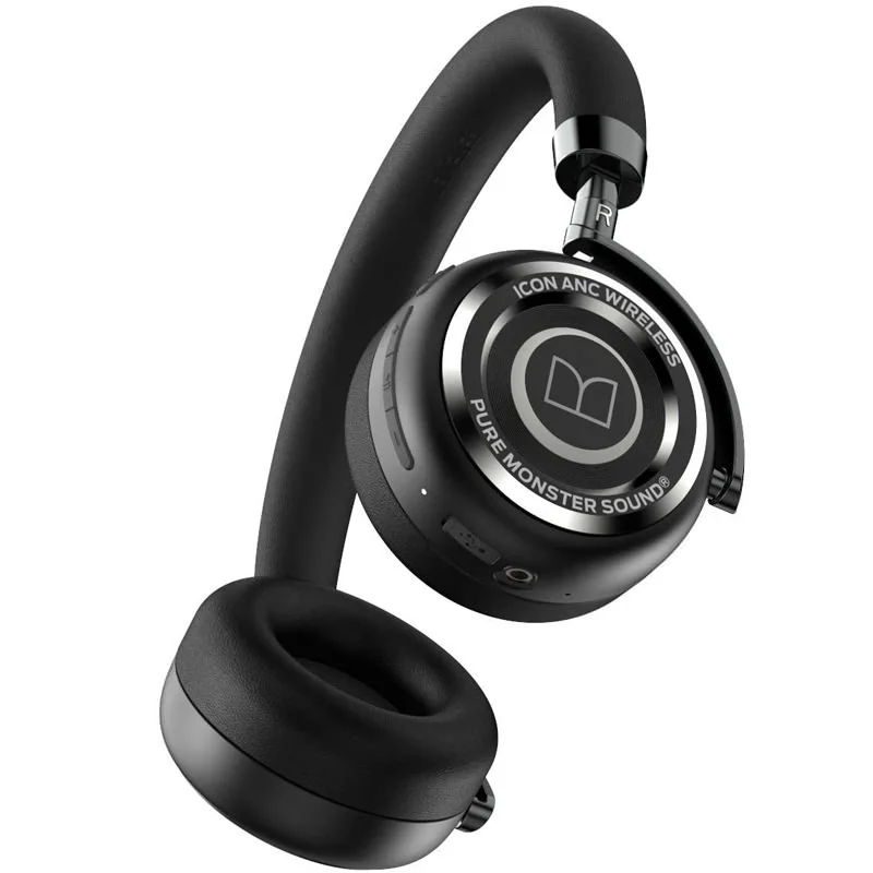 Monster ICON Wireless Bluetooth Active Noise-Cancelling Over-Ear Headphone with Mic