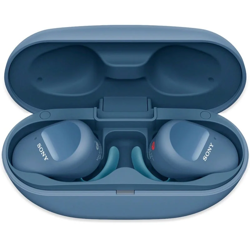 Sony WF-SP800N True Wireless Bluetooth Noise-Cancelling In-Ear Earphone with Mic - Blue
