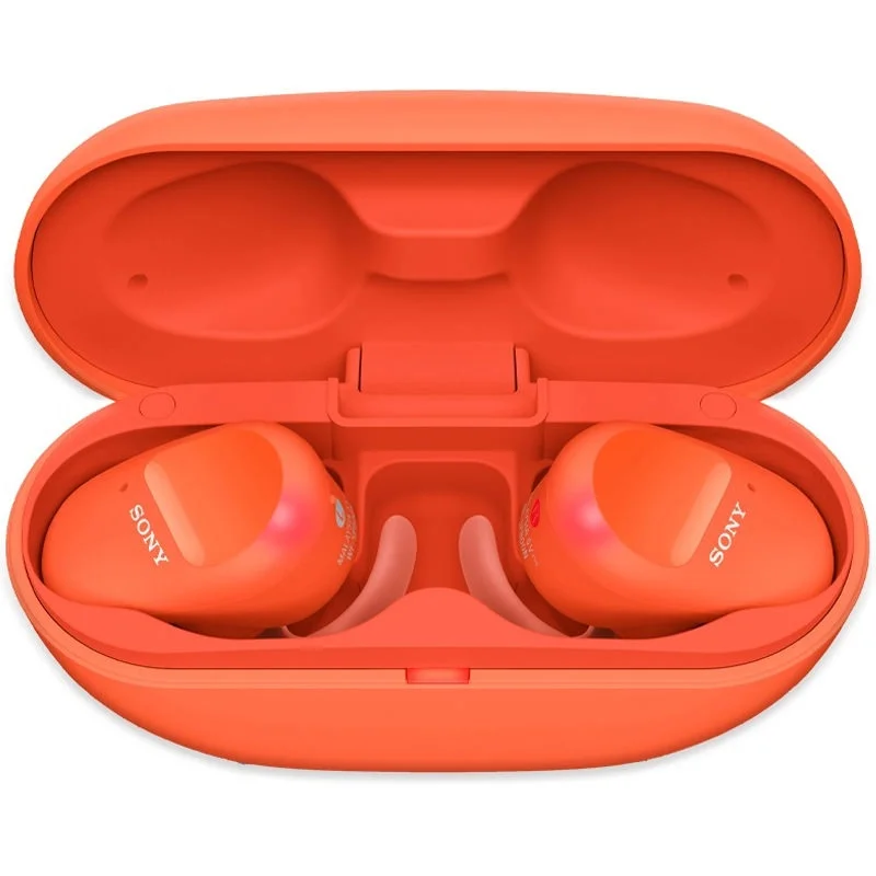 Sony WF-SP800N True Wireless Bluetooth Noise-Cancelling In-Ear Earphone with Mic - Orange