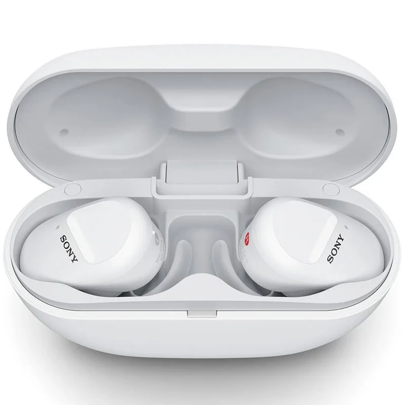 Sony WF-SP800N True Wireless Bluetooth Noise-Cancelling In-Ear Earphone with Mic - White