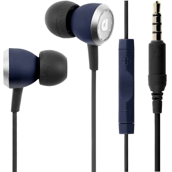 AudioFly AF33C MK2 In-Ear Earphone with Mic - Navy Blue