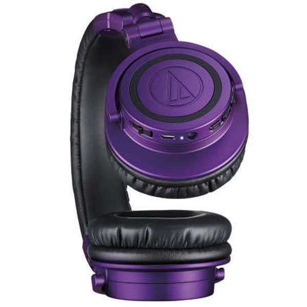 Audio-Technica ATH-M50xBT PB Wired/Wireless Bluetooth Over-Ear Headphone with Mic - Purple/Black [Limited Edition]