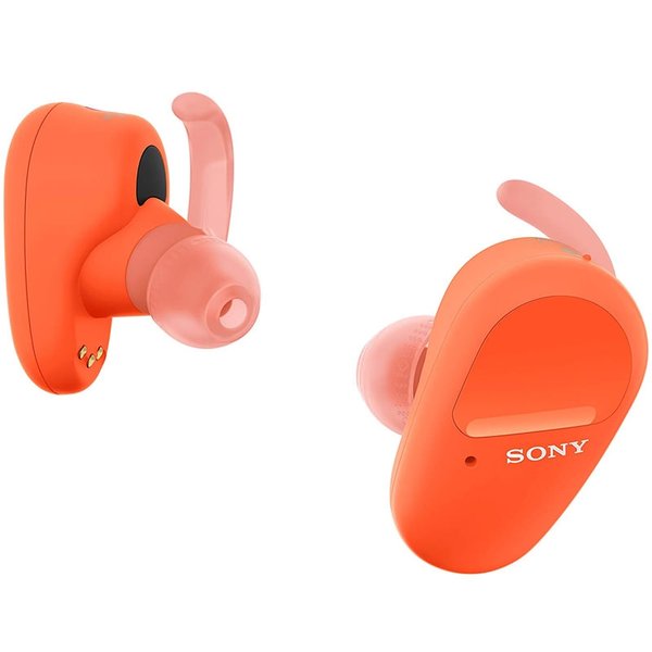 Sony WF-SP800N True Wireless Bluetooth Noise-Cancelling In-Ear Earphone with Mic - Orange Sony WF-SP800N True Wireless Bluetooth Noise-Cancelling In-Ear Earphone with Mic - Orange