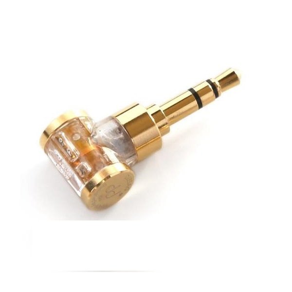 DD DJ35AG 3.5mm TRS Unbalanced Male to 2.5mm TRRS Balanced Female Right-angle Adapter