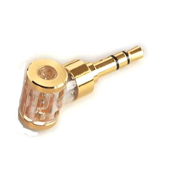DD DJ35AG 3.5mm TRS Unbalanced Male to 2.5mm TRRS Balanced Female Right-angle Adapter