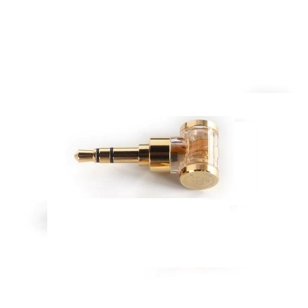 DD DJ35AG 3.5mm TRS Unbalanced Male to 2.5mm TRRS Balanced Female Right-angle Adapter