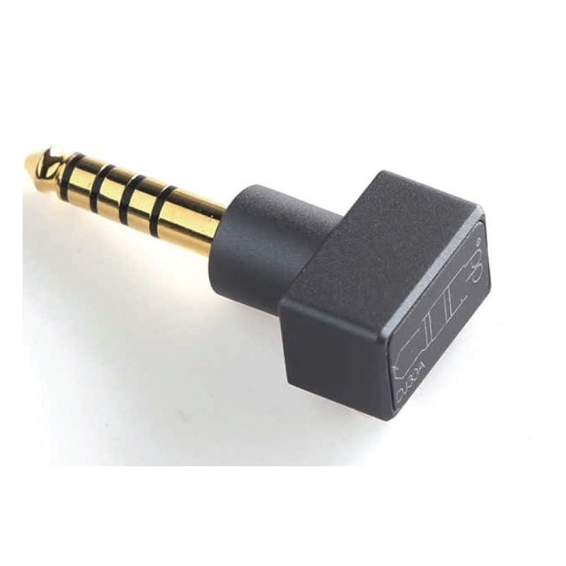 DD DJ30A 4.4mm TRRRS Balanced to 3.5mm TRS Unbalanced Right-angle Adapter