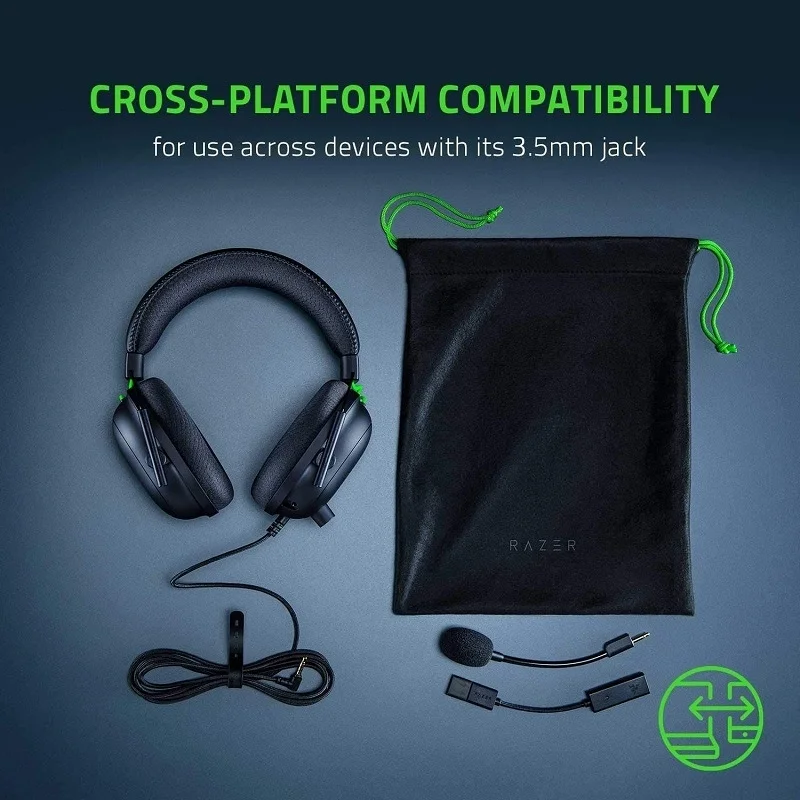 Razer BlackShark V2 USB/3.5mm Multi-Platform Over-Ear Gaming Headset with Mic