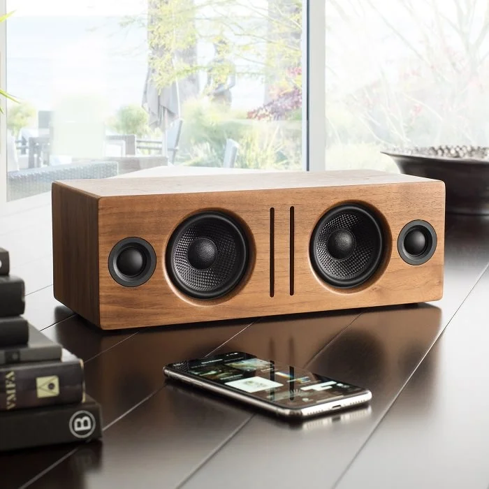 Audioengine B2 Wireless Bluetooth Desktop Speaker - Real Wood Veneer Walnut