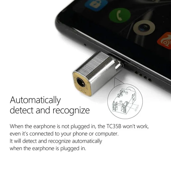 ddHiFi TC35B Type-C USB DAC to 3.5mm TRS Unbalanced Straight Adapter
