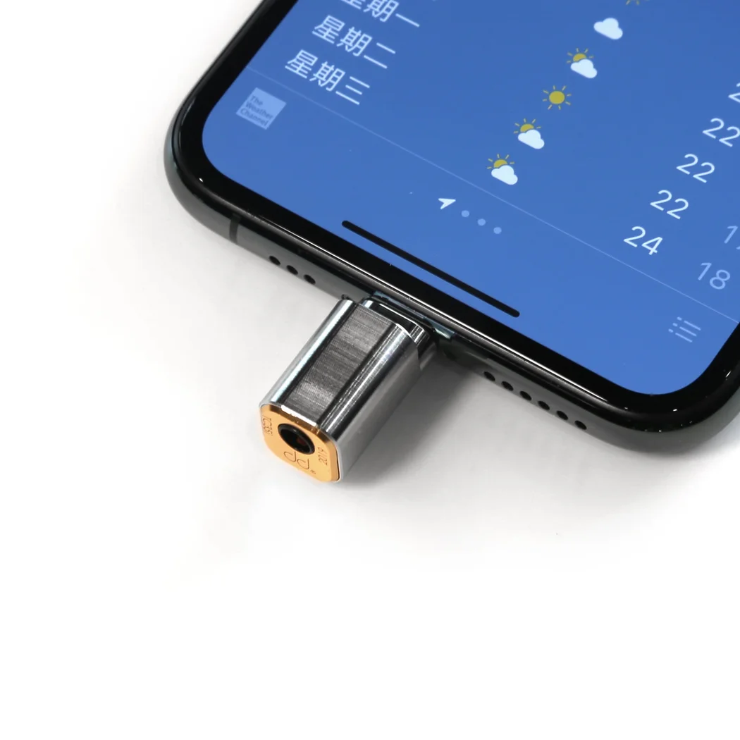 ddHiFi TC35i Apple Lightning to 3.5mm TRS Unbalanced Straight Adapter