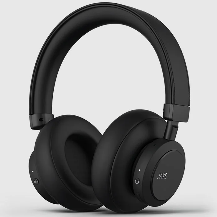 JAYS q-Seven Wireless Bluetooth Active Noise-Cancelling Over-Ear Headphone with Mic