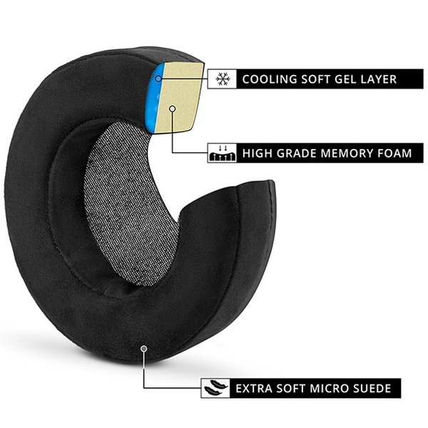 Brainwavz Micro Suede with Cooling Gel XL Round Replacement Earpads