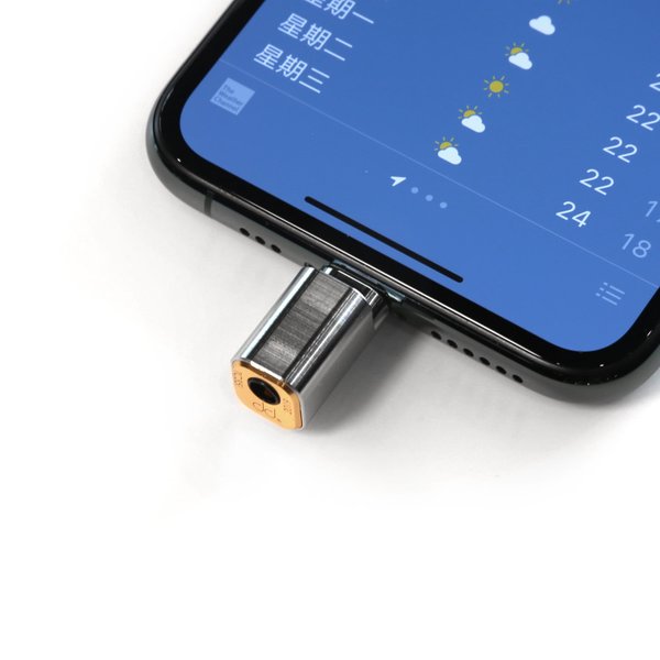 ddHiFi TC35i Apple Lightning to 3.5mm TRS Unbalanced Straight Adapter