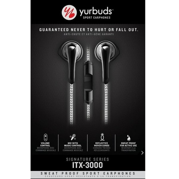 yurbuds Signature Series ITX-3000 Sweatproof In-Ear Earphone with Mic