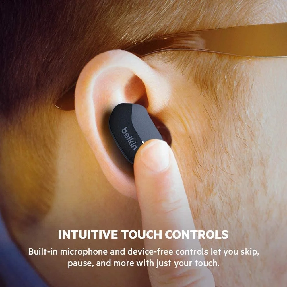 Belkin SoundForm True Wireless Bluetooth In-Ear Earphone with Mic - Black