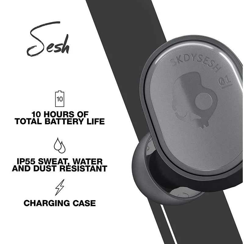 Skullcandy Sesh True Wireless Bluetooth In-Ear Earphone with Mic - Black