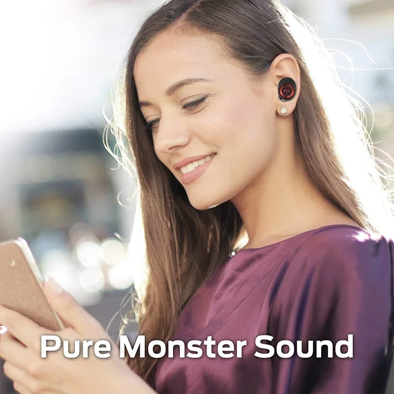 Monster Achieve 100 AirLinks True Wireless Bluetooth In-Ear Earphone with Mic - Black/Red