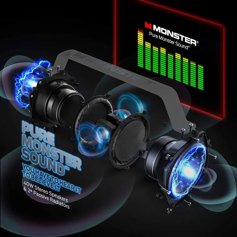 Monster Adventurer Force Wireless Bluetooth Karaoke Portable Speaker