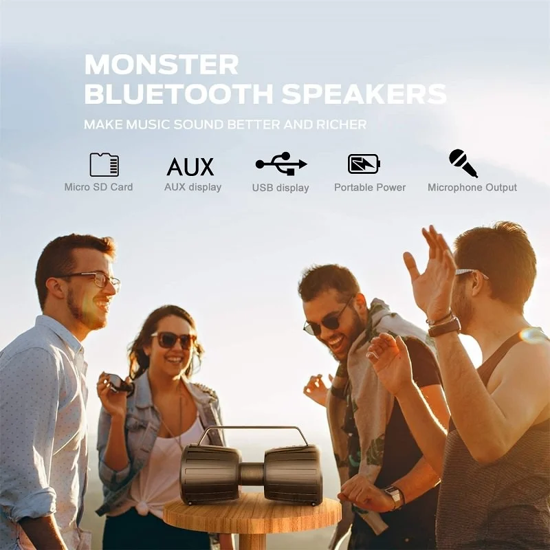 Monster Adventurer Force Wireless Bluetooth Karaoke Portable Speaker