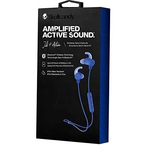 Skullcandy Jib+ Active Wireless Bluetooth In-Ear Earphone with Mic - Blue