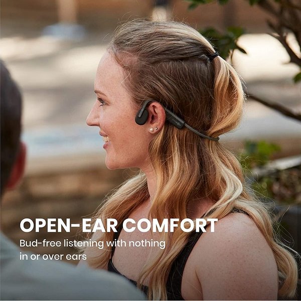Shokz OpenMove Wireless Bluetooth Bone Conduction Headphone with Mic - Grey Shokz OpenMove Wireless Bluetooth Bone Conduction Headphone with Mic - Grey