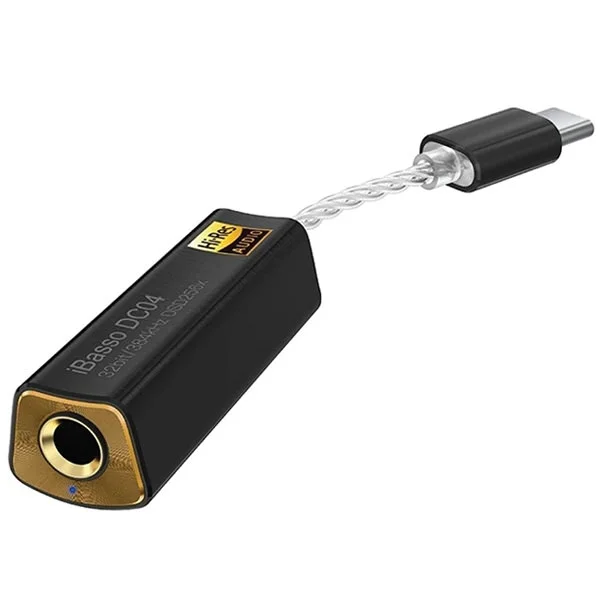 iBasso DC04 Type-C to 4.4mm Balanced USB DAC & Amplifier Cable Dongle - Black