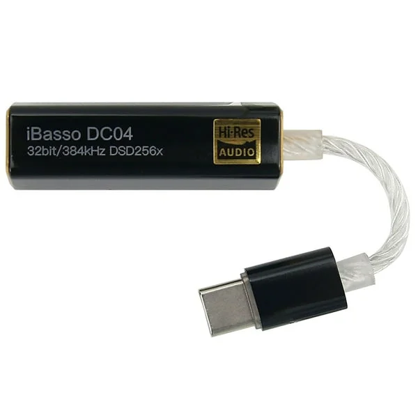 iBasso DC04 Type-C to 4.4mm Balanced USB DAC & Amplifier Cable Dongle - Black