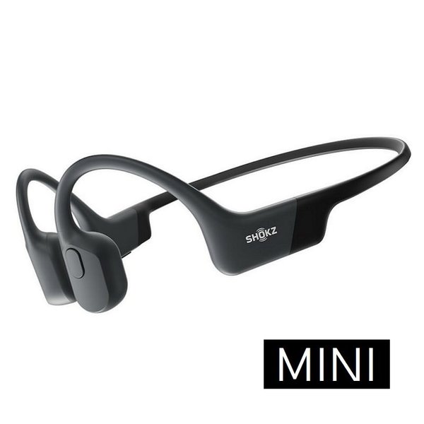 Shokz OpenRun Mini Waterproof Wireless Bluetooth Bone Conduction Headphone with Mic - Black