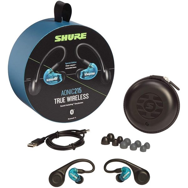 Shure AONIC 215 Gen 2 True Wireless Bluetooth In-Ear Earphone with Mic - Blue Shure AONIC 215 Gen 2 True Wireless Bluetooth In-Ear Earphone with Mic - Blue