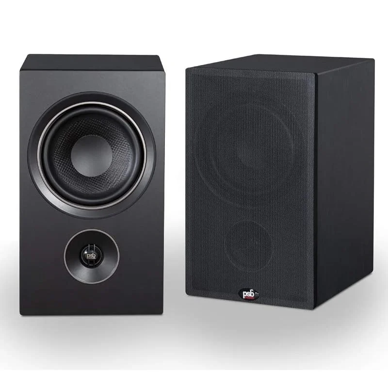 PSB Alpha P3 2-Way Passive Desktop Bookshelf Speakers - Black Ash Woodgrain