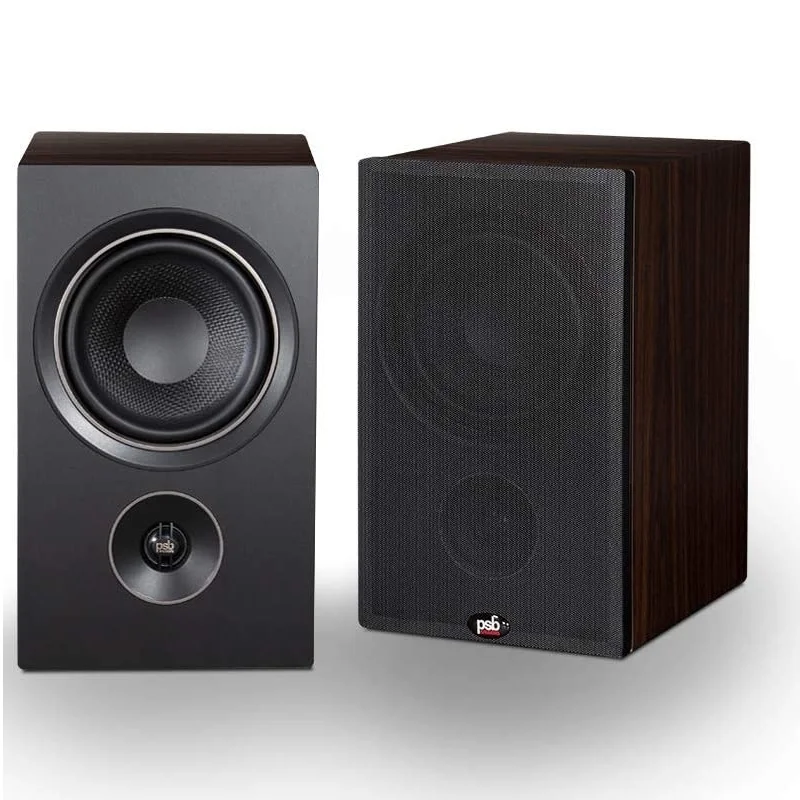 PSB Alpha P3 2-Way Passive Desktop Bookshelf Speakers - Dark Walnut Woodgrain