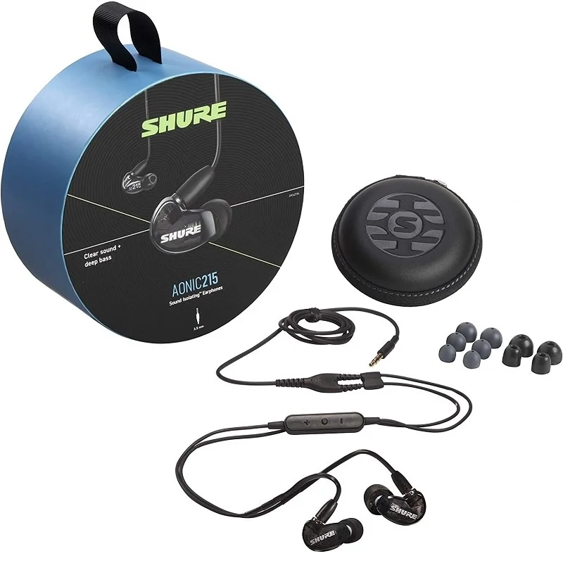 Shure AONIC 215 Wired with Microphone (Black)