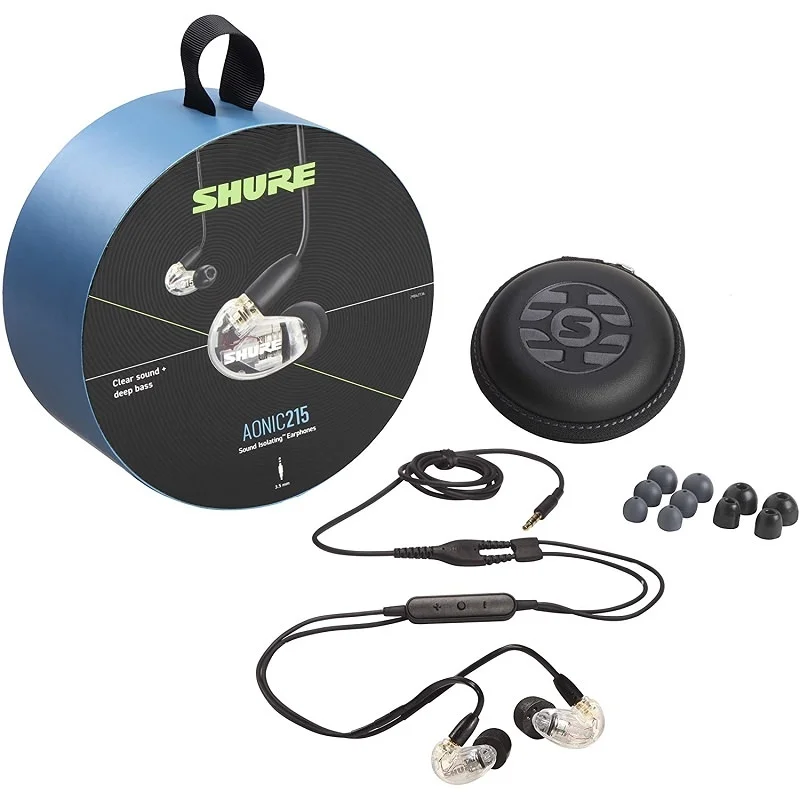 Shure AONIC 215 Wired In-Ear Earphone with Mic - Clear
